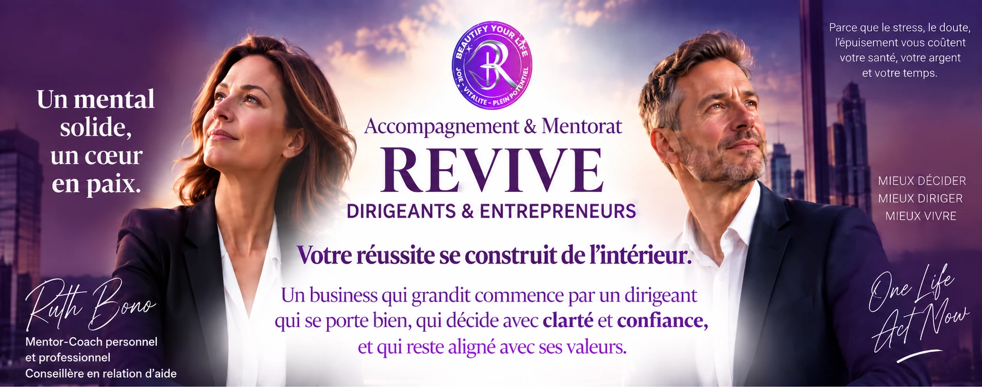 Accompagnement & Mentorat REVIVE, Dirigeants & Entrepreneurs : votre réussite se construit de l'intérieur.